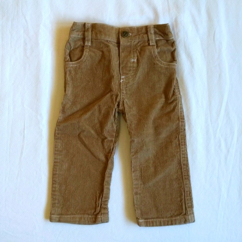 boyz wear tan corduroy straight leg pants 12 months baby